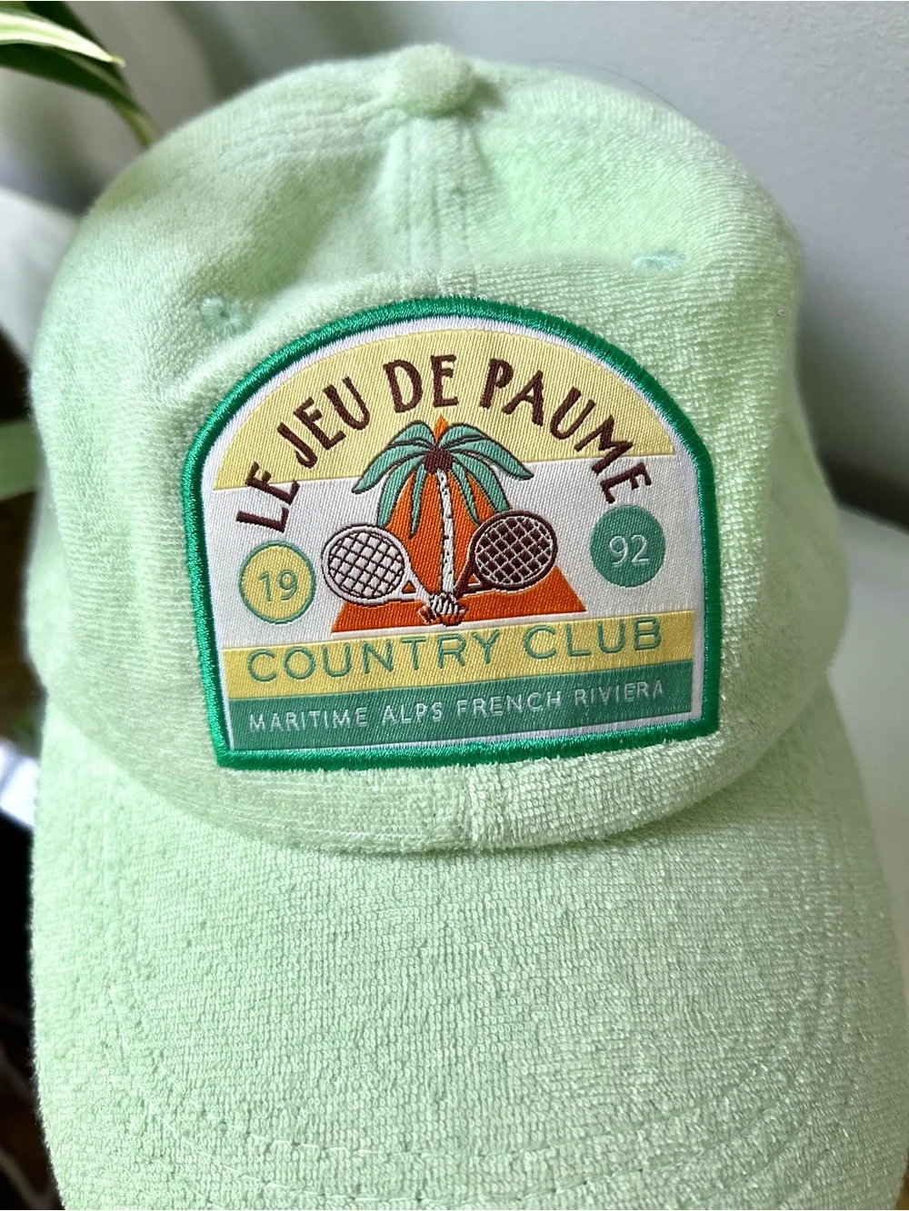Anthropologie Summer Sports Baseball Cap Lime Montecarlo 1992